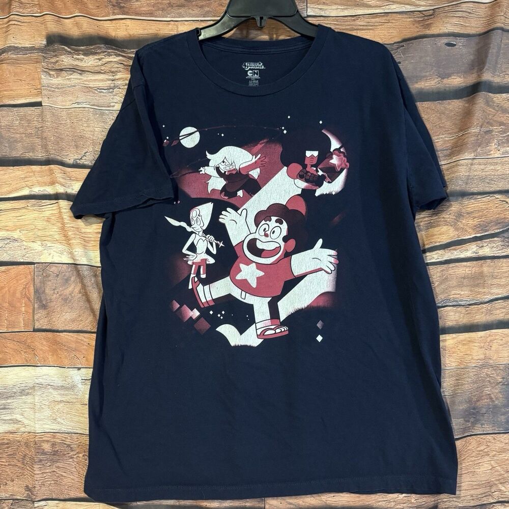 Steven Universe Crystal Gems XL T-Shirt Navy Blue Cartoon Network TV Show